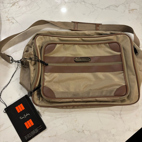 BNWT Pierre Cardin carry on bag. Shoulder bag. Tan/brown/beige - Picture 5 of 11